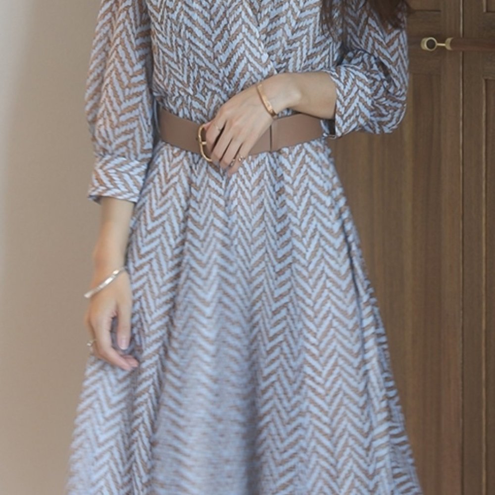 2021 autumn new printed dress